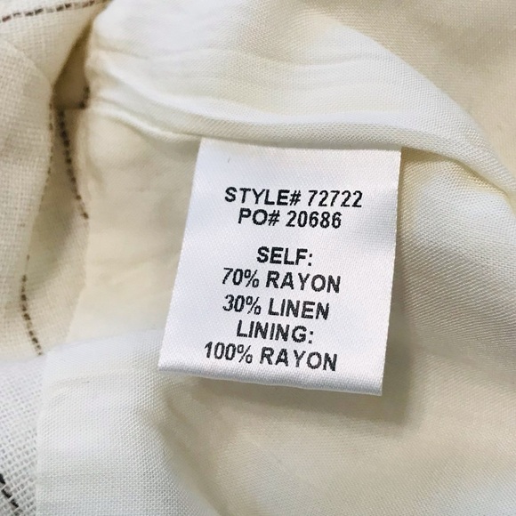 New! Skies Are Blue Linen Gingham Check Plaid High Waist Belted Paperbag Shorts - Picture 7 of 7